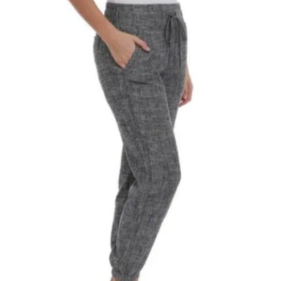 Briggs Linen Blend Women's Pull-On Jogger Pants Sz S Gray #119P - Picture 5 of 8